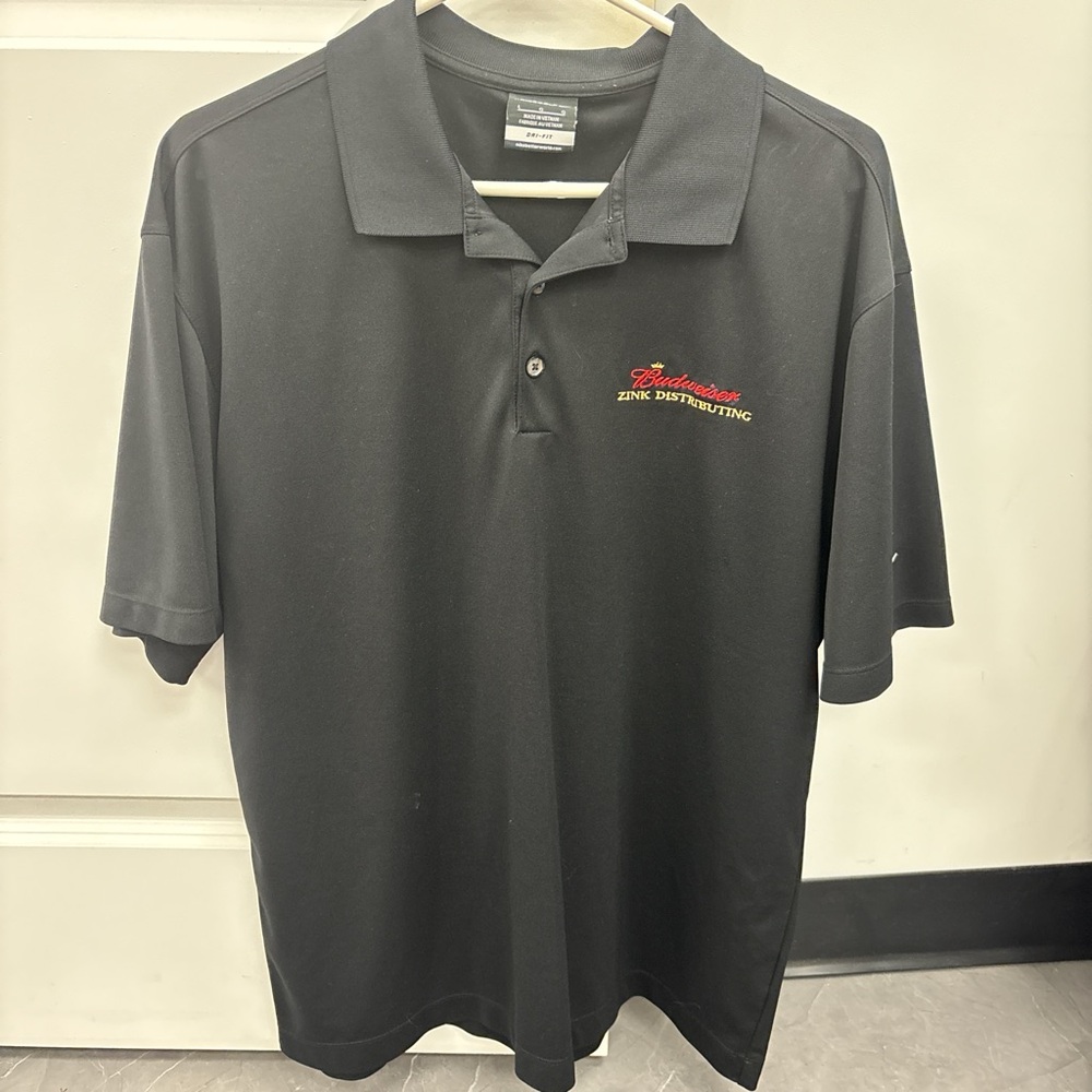 Budweiser Black Polo with Red Logo